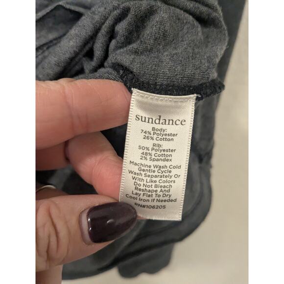 SUNDANCE Women's Size Medium Gray Mock Neck Long Sleeve Pullover Top Shirt - Picture 4 of 9